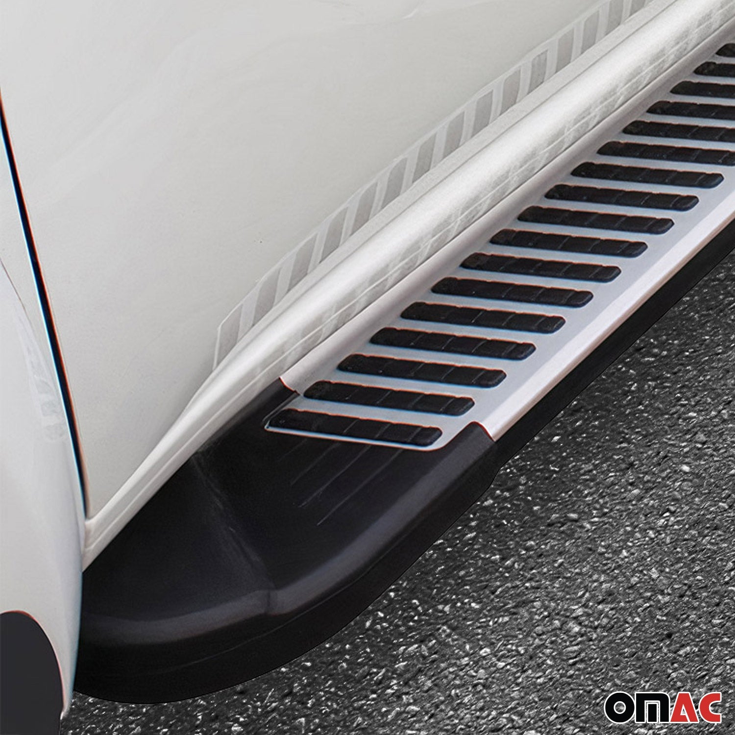 OMAC USA 2015-2024 Chevrolet Colorado / GMC Canyon Nerf Bar Side Step Running Boards Alu, fitment detail