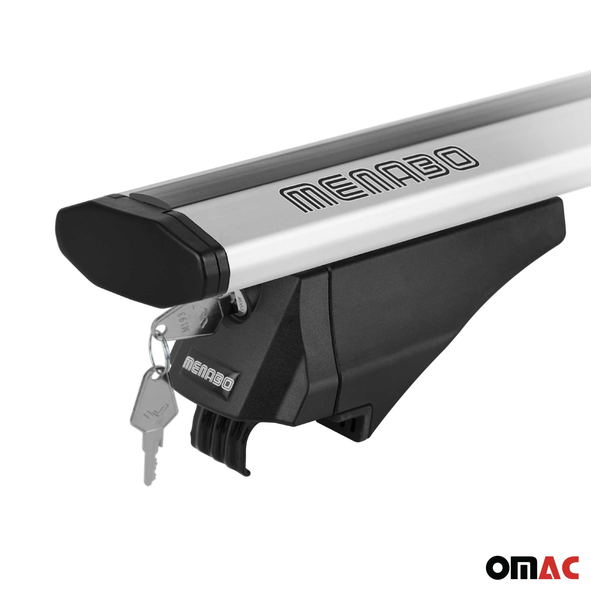 OMAC USA 2024-2026 Chevrolet Blazer EV Roof Rack Cross Bars Luggage Carrier Silver 2Pcs, flush-mounted roof rails, top view