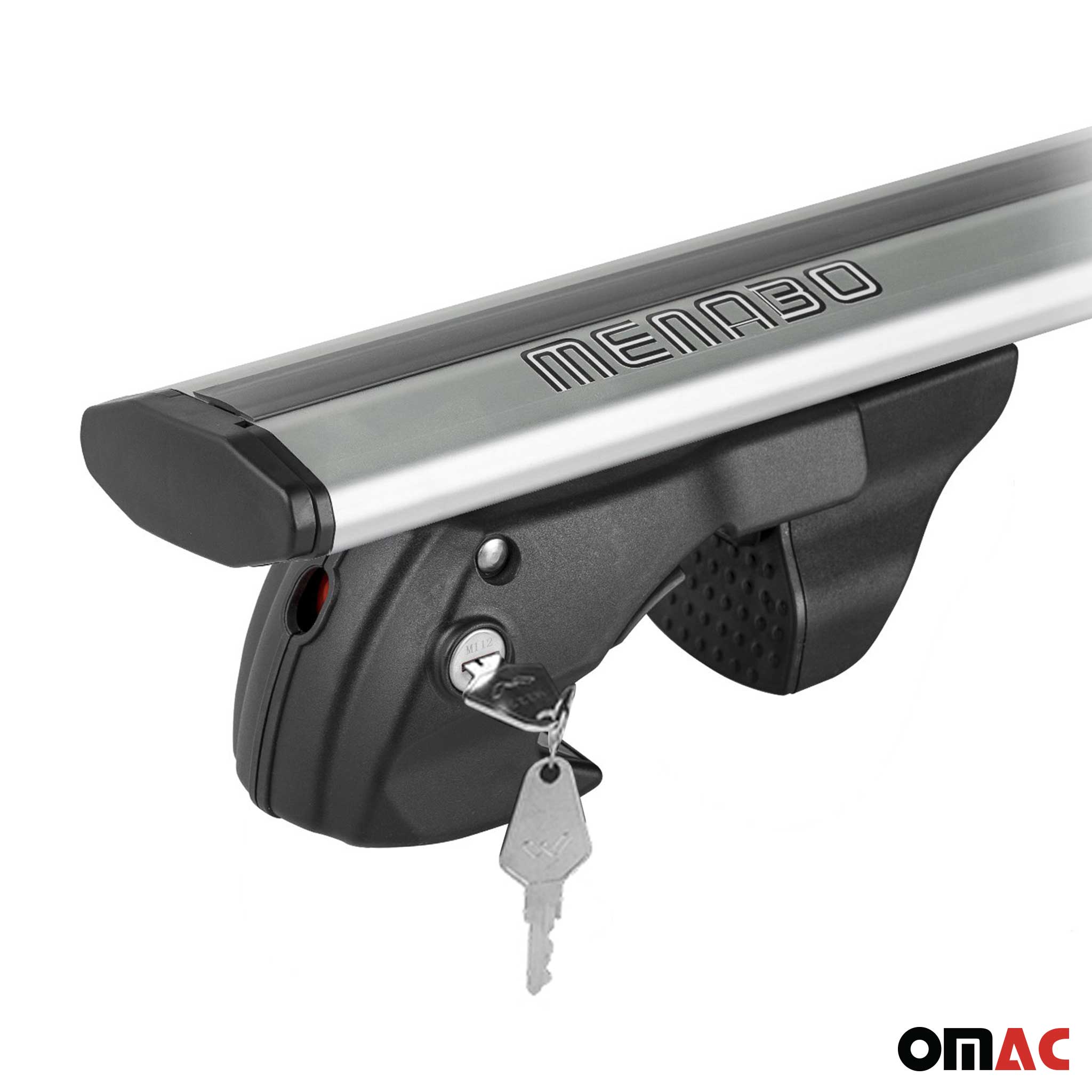 OMAC USA 2005-2009 Chevrolet Uplander Roof Rack Cross Bars Silver, raised roof rails, reverse view