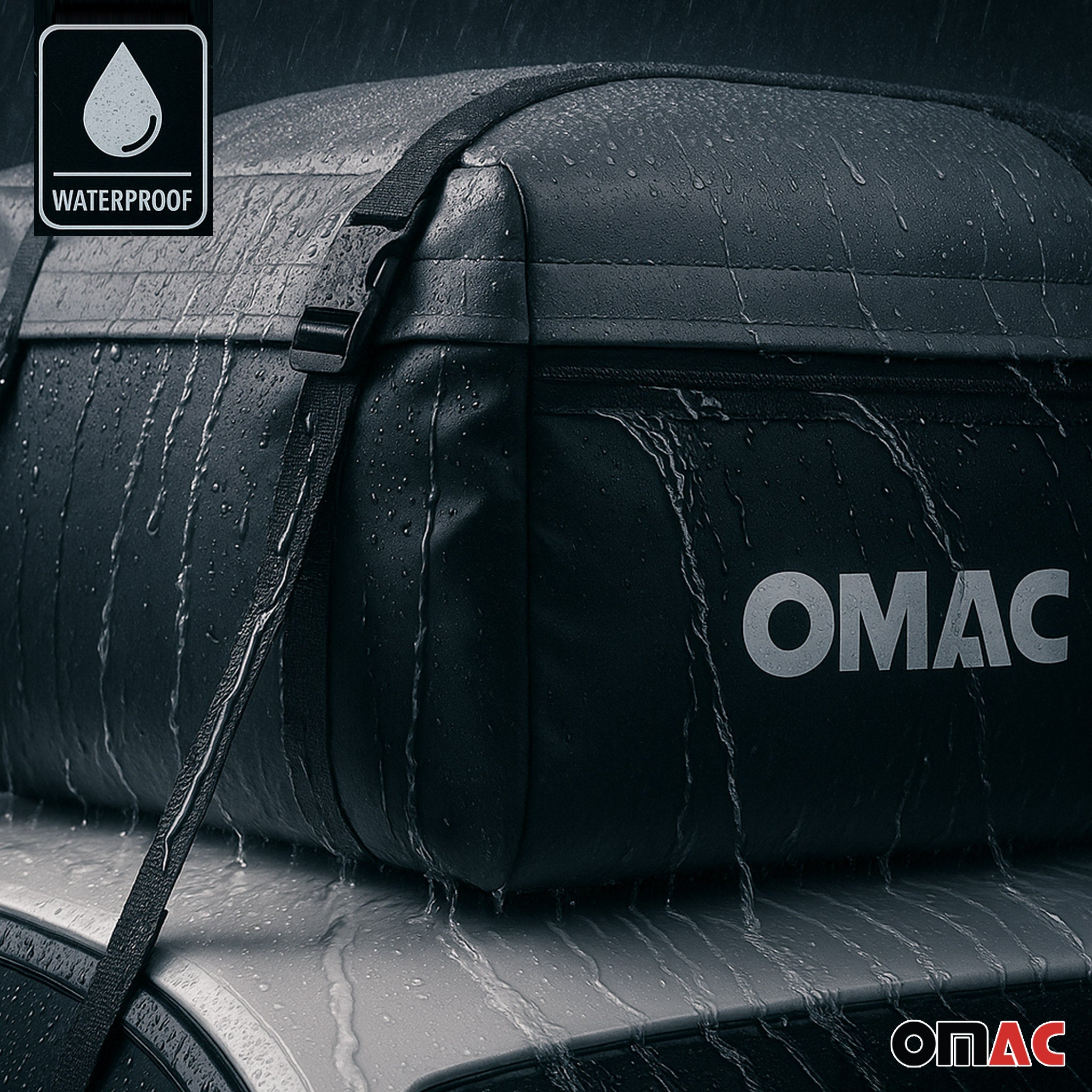 OMAC USA Roof Cargo Bag 17.6 Cubic Feet Black, additional view