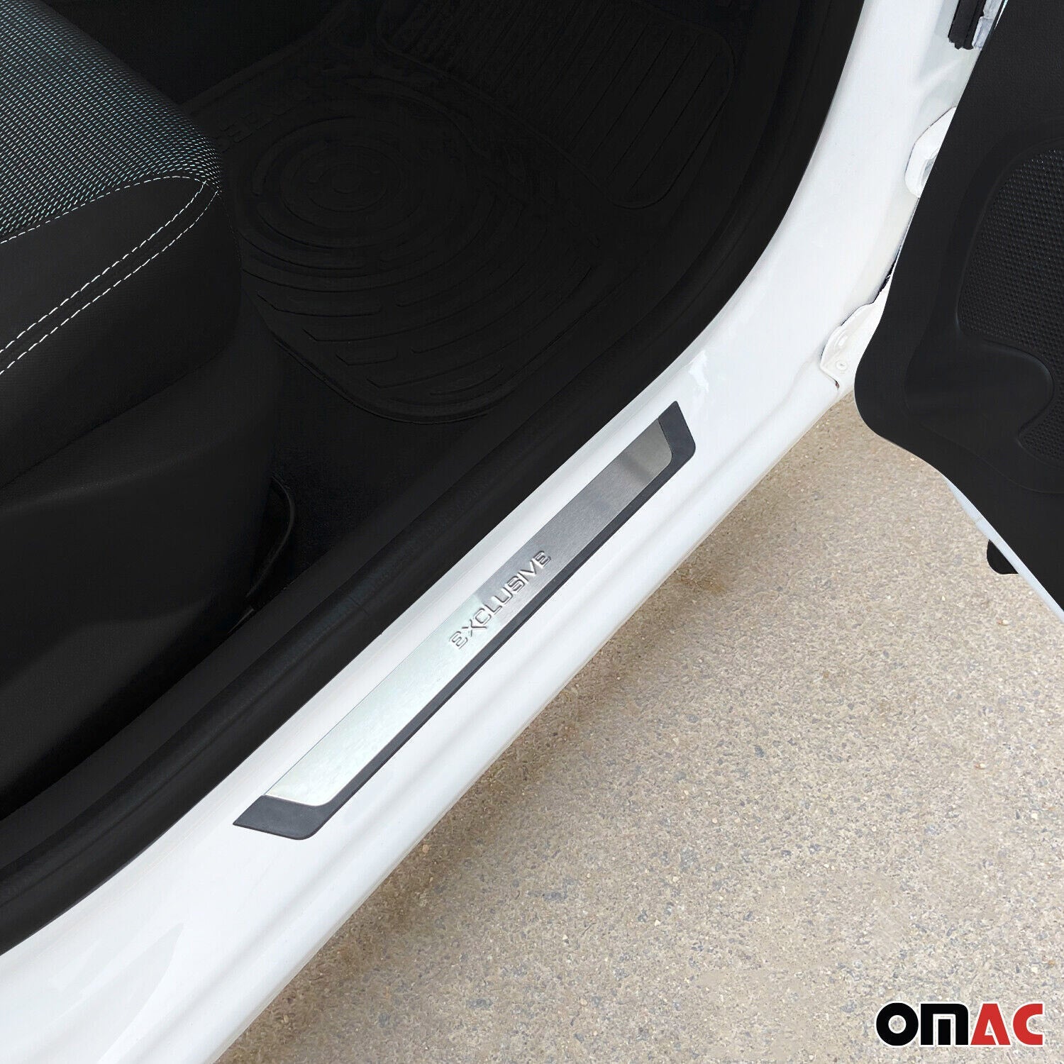 OMAC USA GMC Yukon / Yukon XL 1500 Door Sill Scuff Plate Scratch Protector Exclusive Brushed Stainless Steel, alternate view