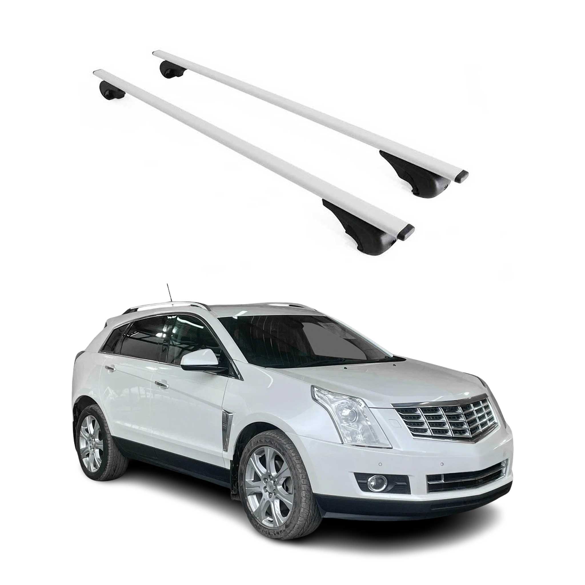 OMAC USA Roof Rack Cross Bars Luggage Carrier Durable for Cadillac SRX 2004-2016 Gray 2x, raised roof rails