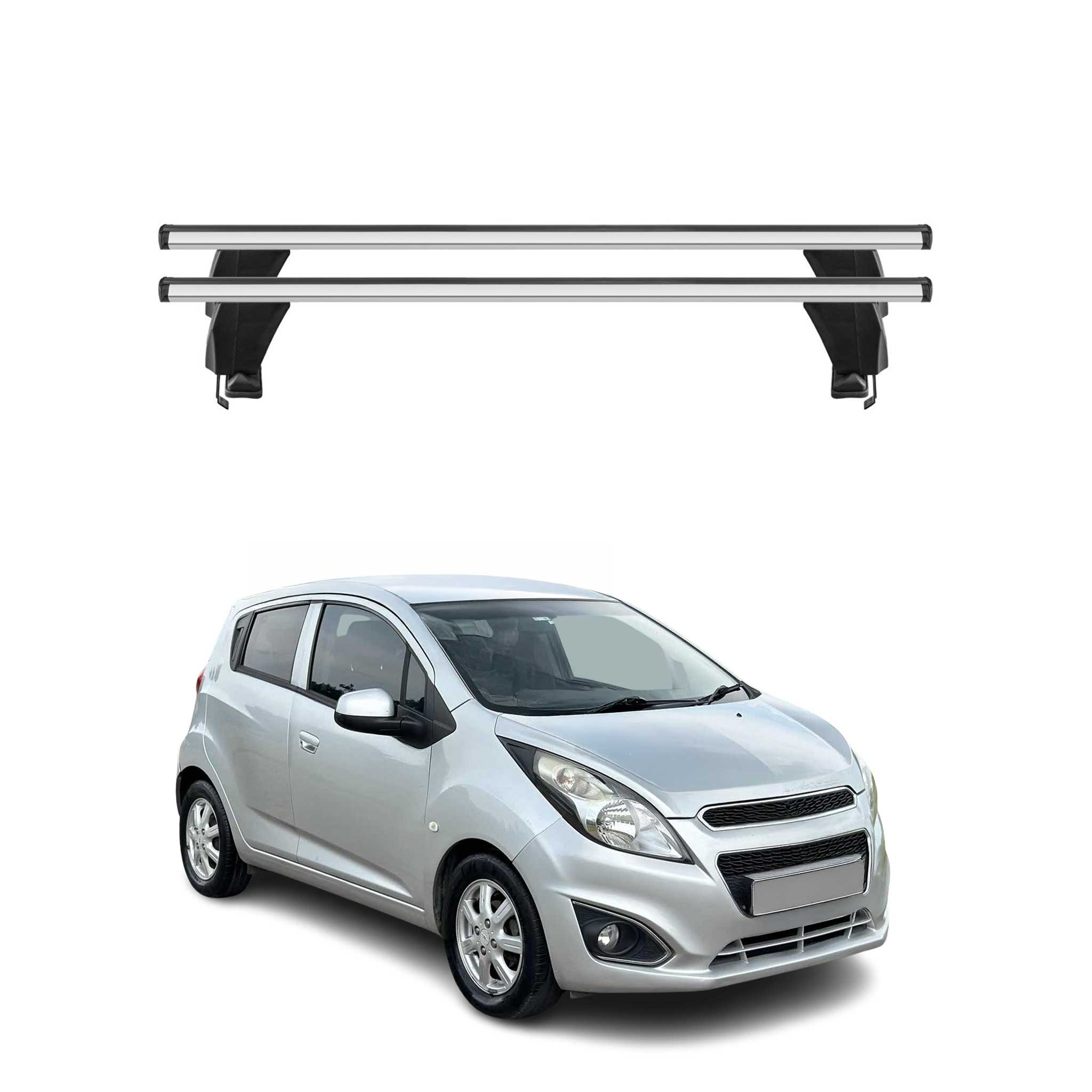 OMAC USA 2016-2022 Chevrolet Spark Roof Rack Cross Bars Silver, smooth/naked roof racks