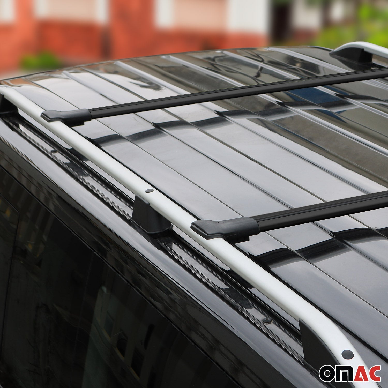 OMAC USA 2007-2014 GMC Yukon Roof Rack Cross Bars Black, raised roof rails, package contents