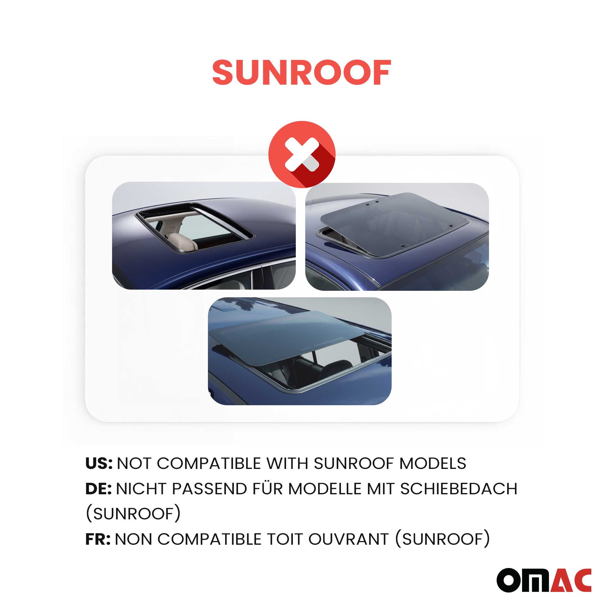 OMAC USA 2010-2017 Chevrolet Equinox Roof Rack Cross Bars Silver, raised roof rails, close-up detail