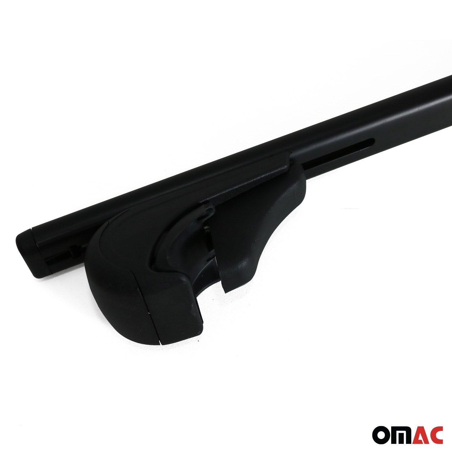 OMAC USA 2000-2006 Chevrolet Tahoe Roof Rack Cross Bars Black, raised roof rails, top view