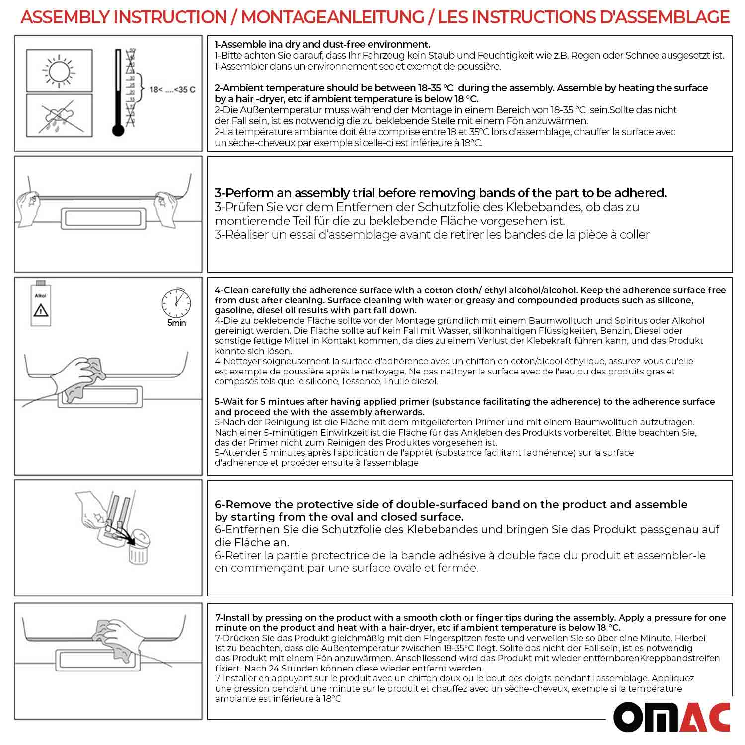 OMAC USA 2014-2019 GMC Sierra 1500/2500/3500 HD Rear Trunk Molding Trim Stainless Steel Silver 1Pc, tailgate trim, side view