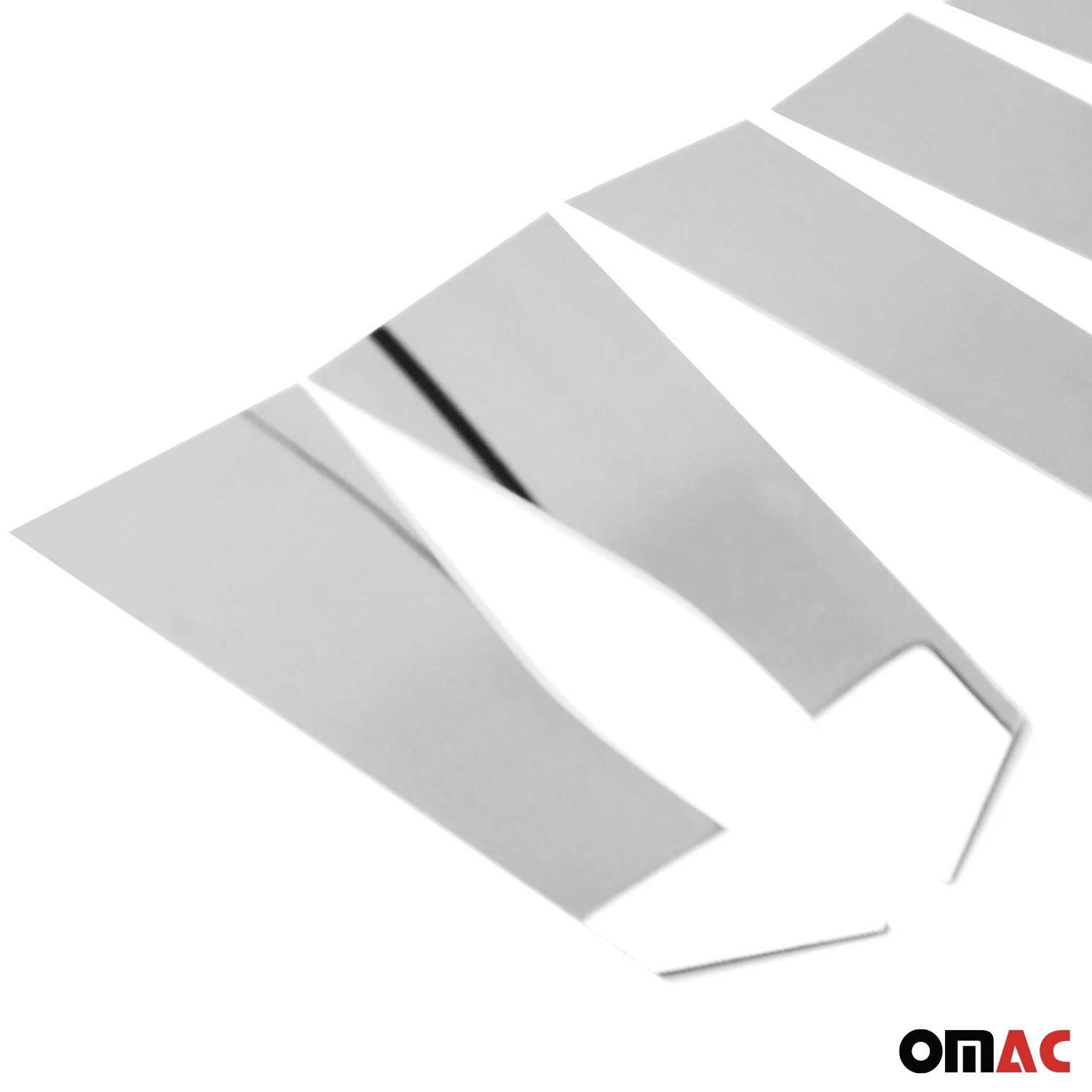 OMAC USA 2006-2013 Chevrolet Impala Window B Pillar Posts Door Trim Stainless Steel Silver 6x, reverse view