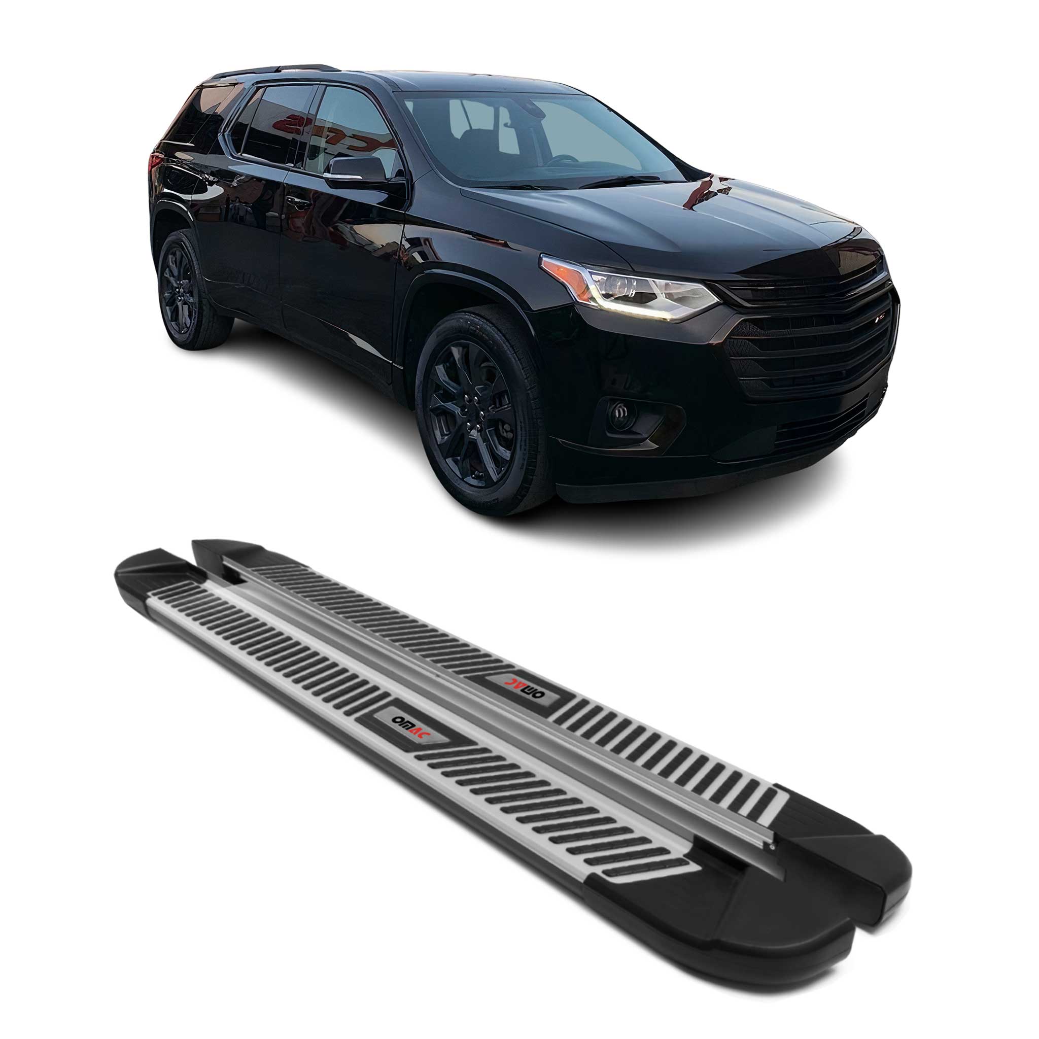 OMAC USA 2018-2023 Chevrolet Traverse Nerf Bar Side Step Running Boards Alu 2x