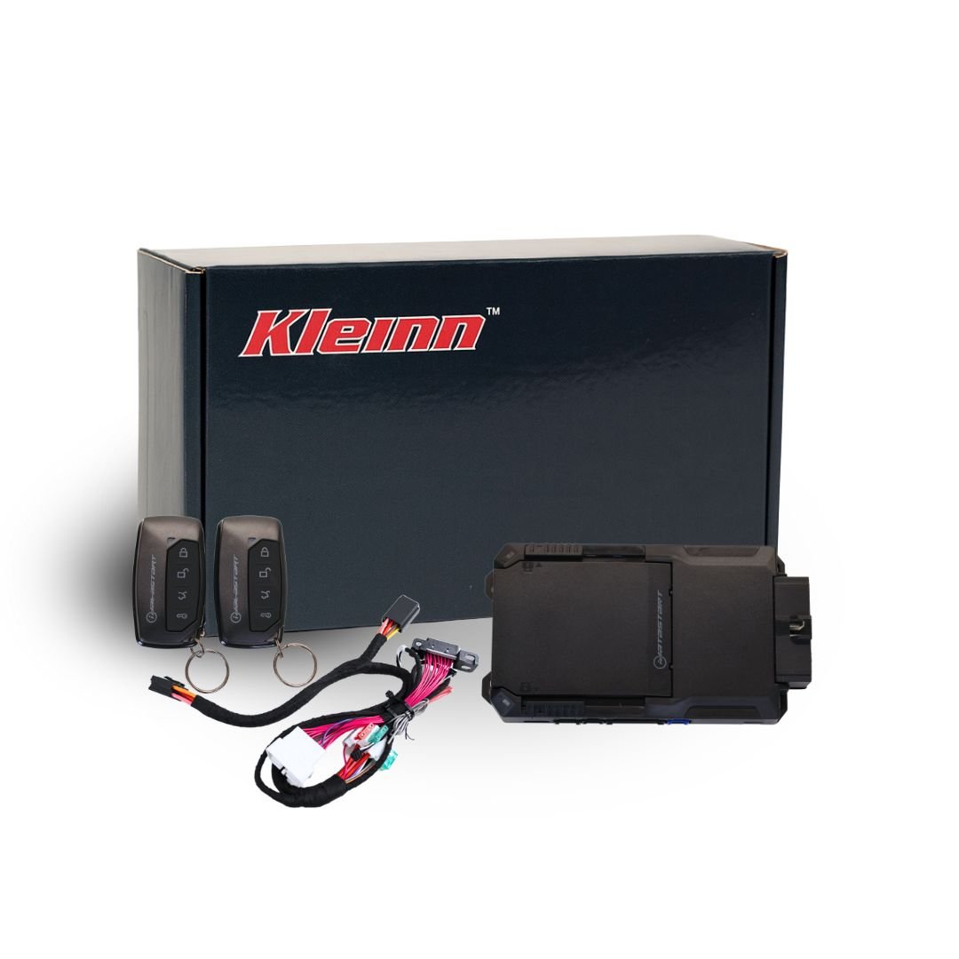 Kleinn RSGM12 remote start kit for 2003-2006 Chevy/GMC full-size trucks and SUVs, includes remote control and installation components.