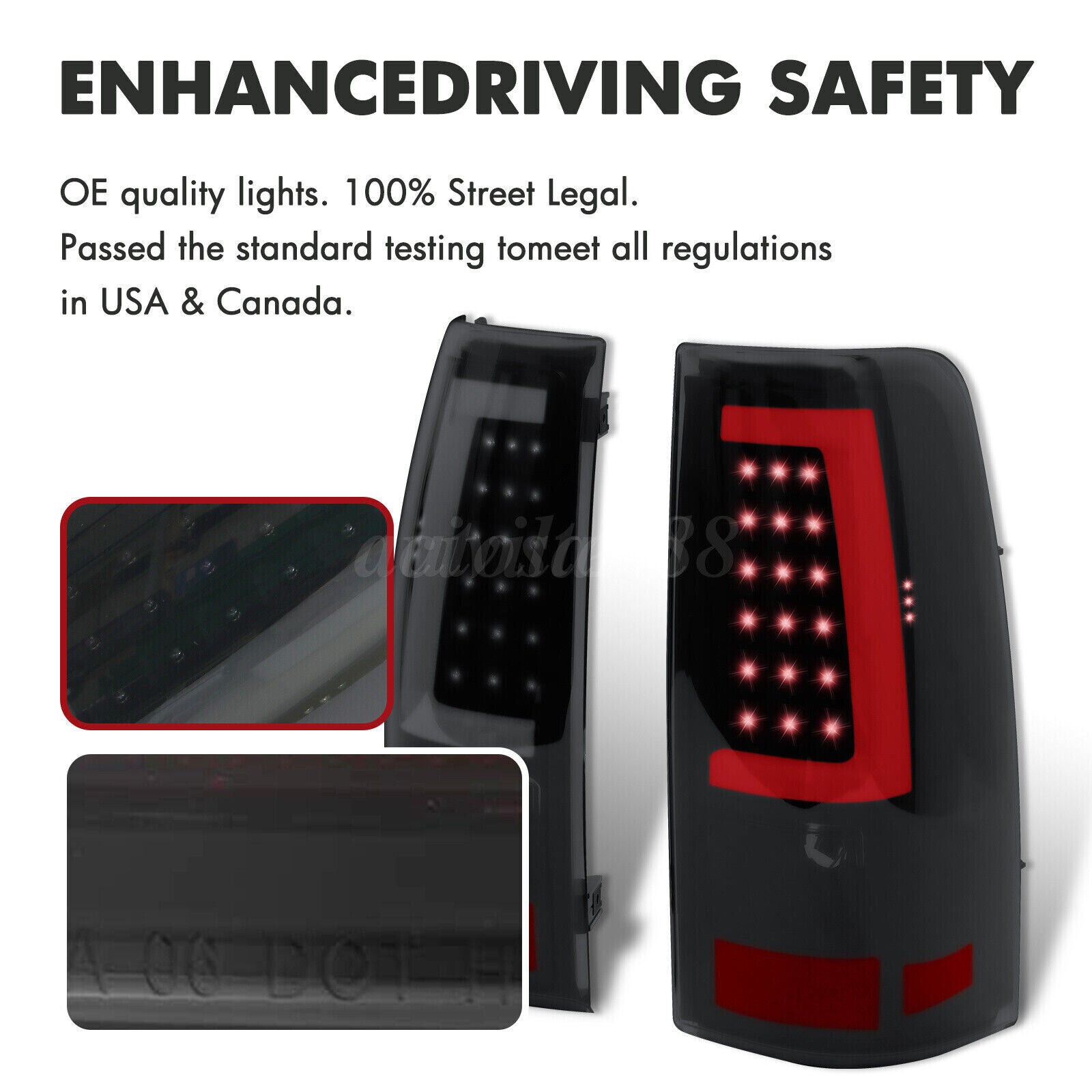 2003-2006 Chevrolet Silverado 1500 LED tube smoke tail lights by NTXGlow, featuring smoked lens design and LED illumination.