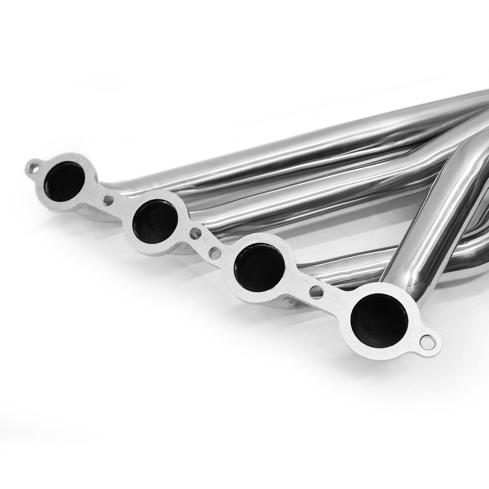 Speedzone Performance LLC SPDZ1 long tube headers in polished stainless steel for Chevy Silverado, Tahoe, Suburban, GMC Sierra, Yukon 2007-2014